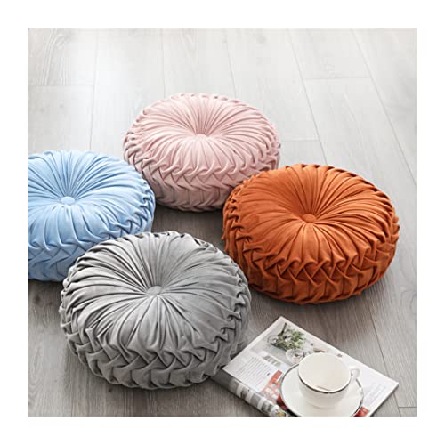 Baiyuruodie Round Velvet Pillow, Sofa Bed Bedroom Decorative Throw Pillow (38cm, Light Pink)