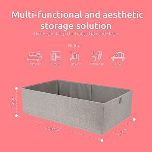 Compactor Clothing Storage Containers, Kids Toy Storage Organizer, Basket for Clothes, Accessories, and Books, Grey - Large