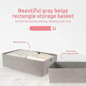 Compactor Clothing Storage Containers, Kids Toy Storage Organizer, Basket for Clothes, Accessories, and Books, Grey - Large