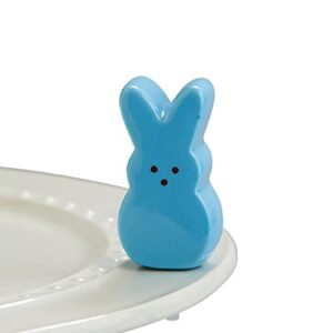 nora fleming hand-painted mini: blue peeps bunny