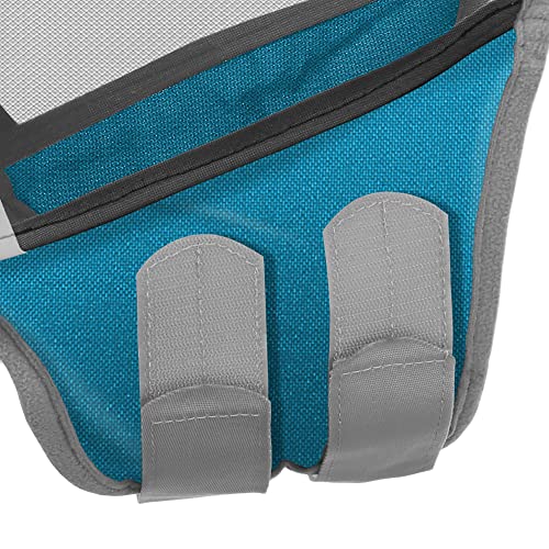 SmithBuilt Comfort Fly Mask with Ears for Horses (Teal, Pony) - Fleece Padding, Fine Mesh, UV Protection