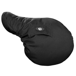 SmithBuilt English Saddle Cover, Black - Breathable, Waterproof Fleece-Lined Fitted Protector