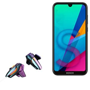 boxwave gaming gear compatible with honor 8s (gaming gear by boxwave) - touchscreen quicktrigger, trigger buttons quick gaming mobile fps for honor 8s - jet black