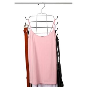 GRETD Rotated Hanger Clothes Rack Storage Practical Anti Slip Folding 16 Hooks Silver Multi Use Organizer Closet (Color : Silver, Size : One size)