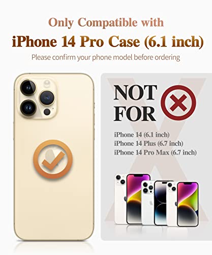 GVIEWIN Case Compatible with iPhone 14 Pro 6.1 Inch, [10FT Military-Grade Drop Tested] Marble Stylish Cases Shockproof Protective Slim Thin Soft TPU Phone Cover for Women 2022 (Drift Sand/Brown)