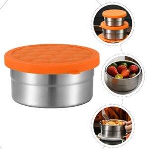 Fridge Containers 180ML Stainless Steel Condiment Containers Small Food Containers With Lids Dipping Sauce Cups Seasoning Dishes Meal Prep Bowl for Lunch Containers Fruit Container