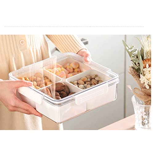 XWWDP Transparent Boxes of Candies, Dried Fruits, Nuts, Multi-mesh, Detachable Lids, Coolers, and Grocery Boxes (Color : Clear, Size : 6.5cm)