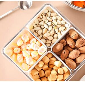 XWWDP Transparent Boxes of Candies, Dried Fruits, Nuts, Multi-mesh, Detachable Lids, Coolers, and Grocery Boxes (Color : Clear, Size : 6.5cm)