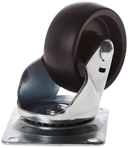 Shepherd Hardware 9394 3-Inch Polypropylene Wheel Swivel Plate Caster, 210-lb Load Capacity