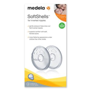 Medela SoftShells Breast Shells for Flat or Inverted Nipples, Discreet Breast Shells for Your Unique Body, Flexible and Easy to Wear, Made Without BPA