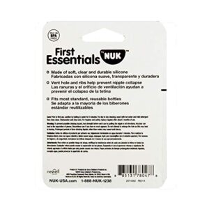 Gerber First Essential Silicone Nipples, Fast Flow, 6 Count (Pack of 1)