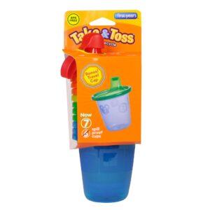 The First Years Take & Toss Spill-Proof 7 Ounce Cups 6 ea Assorted Colors, Colors May Vary, 7 Ounce
