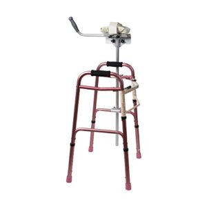 MABIS Walker Platform Attachment With Adjustable Padded Cuff, No Tools Needed, Attaches to Most Walkers, FSA and HSA Eligible, Made of Lightweight Aluminum, Silver