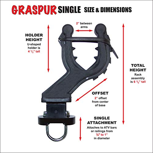 Graspur Single ATV Gun & Bow Rack - Model ATV1