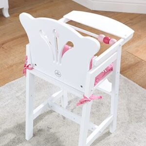 KidKraft Lil' Doll High Chair, Gift for Ages 3+,White
