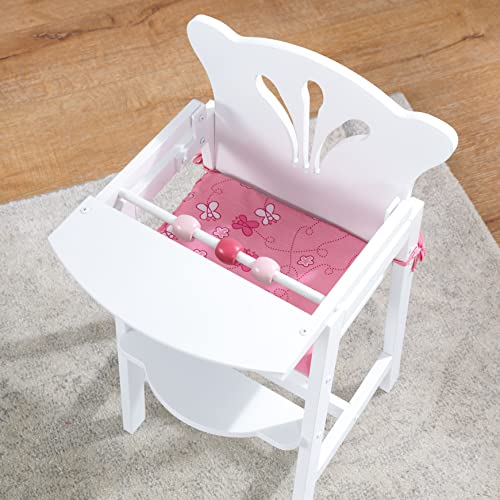 KidKraft Lil' Doll High Chair, Gift for Ages 3+,White