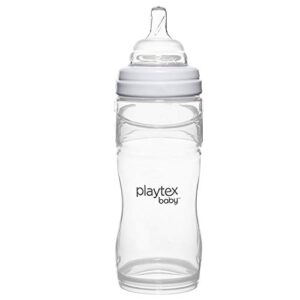 Playtex Baby Nurser Bottle with Pre-Sterilized Disposable Drop-Ins Liners, Closer to Breastfeeding, 8 Ounce Bottles, 3 Count