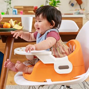 Infantino Grow-with-Me 4-in-1 Two-Can-Dine Feeding Booster Seat, Fox-Theme, Space-Saving Design, Infant Booster for 4M+, Toddler Seat for 3Y+