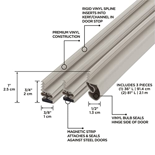 Tight Seal Magnetic Weather Stripping for Steel Doors MD Building Products 01610