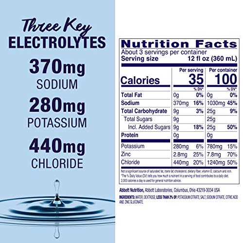 Pedialyte Electrolyte Solution, Hydration Drink, Unflavored, 1 Liter