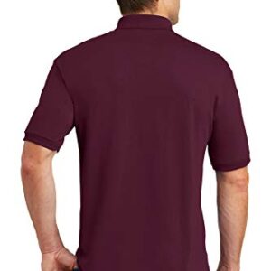 Men's 7 oz Hanes STEDMAN Cotton Pique Polo (Maroon/ Medium)