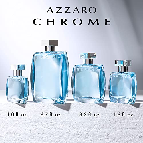 Azzaro Chrome Eau de Toilette - Fresh Mens Cologne - Citrus, Aquatic & Woody Summer Fragrance - Lasting Wear - Luxury Perfumes for Men, 1.0 Fl. Oz