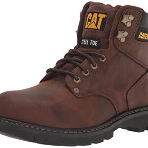 Cat Footwear Men's Second Shift Steel Toe Work Boot, Dark Brown, 11