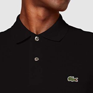 Lacoste mens Classic Long Sleeve Pique Polo Shirt, Black, Large US