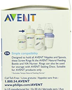 Philips AVENT BPA Free Classic Bottle Screw Rings, 4-Pack