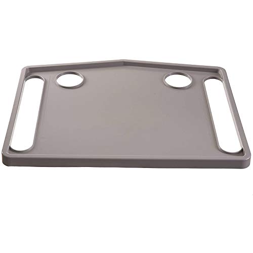 DMI Walker Tray With Cup Holders, Walker Tray For Folding Walkers, Gray