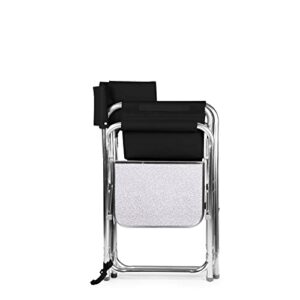 ONIVA - a Picnic Time brand - Sports Chair with Side Table, Beach Chair, Camp Chair for Adults, (Black)