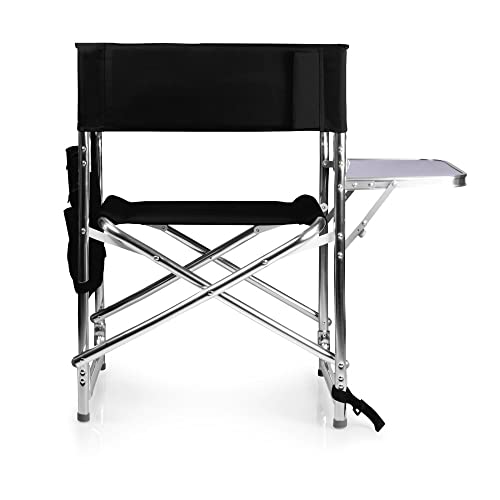 ONIVA - a Picnic Time brand - Sports Chair with Side Table, Beach Chair, Camp Chair for Adults, (Black)