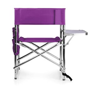 ONIVA - a Picnic Time brand - Sports Chair with Side Table, Beach Chair, Camp Chair for Adults, (Purple)