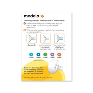 Medela PersonalFit Breast Shields, 2 Pack of XX-Large 36mm Breast Pump Flanges, Authentic Medela Spare Parts, Made Without BPA