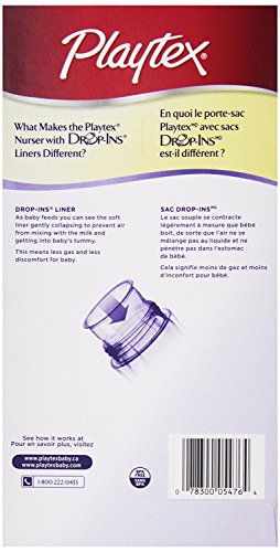 Playtex Nurser System Drop Ins Bottle Liners, Pre-Formed, Soft, 50 ct, 8 oz