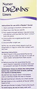 Playtex Nurser System Drop Ins Bottle Liners, Pre-Formed, Soft, 50 ct, 8 oz