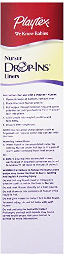 Playtex Nurser System Drop Ins Bottle Liners, Pre-Formed, Soft, 50 ct, 8 oz