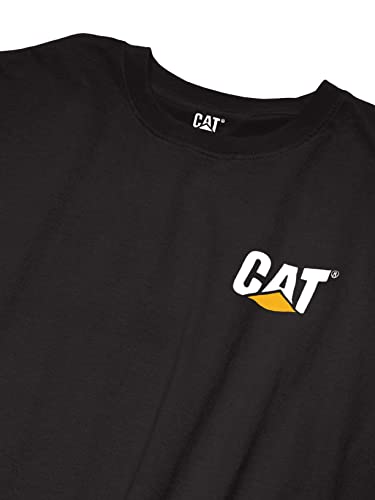 Caterpillar Men's Trademark T-Shirt (Regular and Big & Tall Sizes), Black, X Large