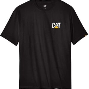 Caterpillar Men's Trademark T-Shirt (Regular and Big & Tall Sizes), Black, X Large