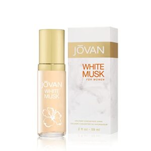 Jovan White Musk Eau de Cologne Spray, Enticing Cologne for Women, Vegan Formula, 2.0oz