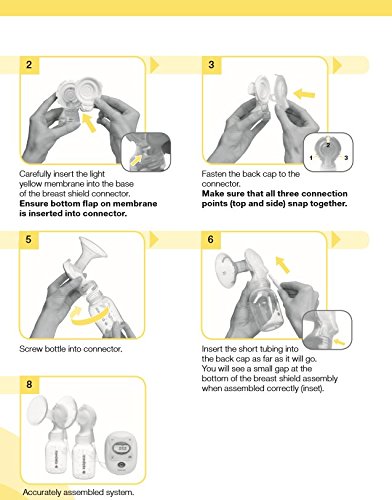 Medela Freestyle Spare Parts Kit, Breast Shield Connectors and Membranes, Extra Breast Pump Parts Designed Exclusively for Freestyle and Made Without BPA