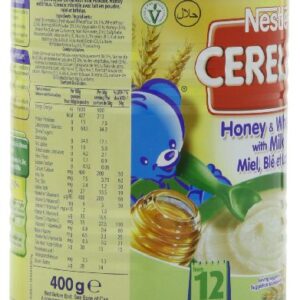 Nestle Cerelac, Honey and Wheat with Milk (From 12 Months), 14.11-Ounce Cans (Pack of 4)