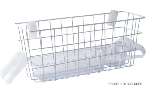 HealthSmart Walker Storage Basket Insert with Cup Holder, Clear, 15 x 4.5 x 2.5, Walker Accessories Basket Removable Insert