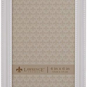 Lawrence Frames 510746 Metal Picture Frame Silver-Plate with Delicate Beading, 4 by 6-Inch