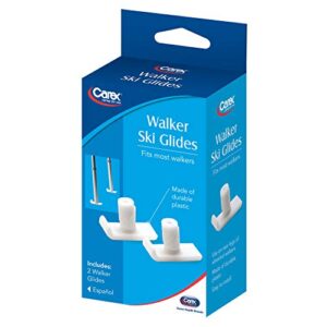 Carex Walker Glides - Universal Walker Skis Glides - Skis for Walkers, Fits Most Walkers, Includes 1 Pair (2 Glides), 1 1/8 Inch