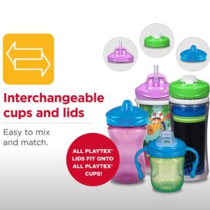 Playtex Sipsters Stage 2 Spill-Proof, Leak-Proof, Break-Proof Spout Sippy Cups - 9 Ounce - 2 Count (Color May Vary)