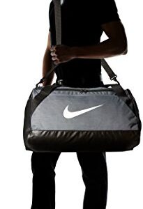 Nike Brasilia (Medium) Training Duffel Bag, Flint Grey/Black/White, One Size