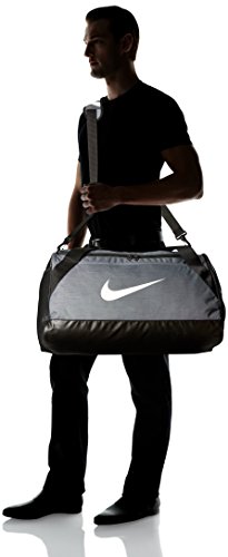 Nike Brasilia (Medium) Training Duffel Bag, Flint Grey/Black/White, One Size