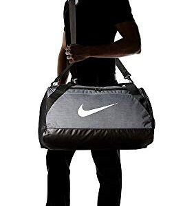 Nike Brasilia (Medium) Training Duffel Bag, Flint Grey/Black/White, One Size