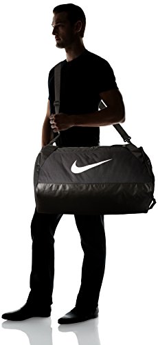 NIKE Brasilia Training Duffel Bag, Black/Black/White, Medium